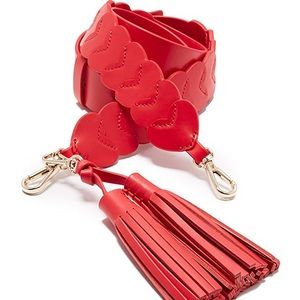 NWT Kate Spade Be Mine Heart Purse Strap + Tassels